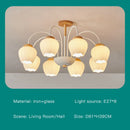 GobekUsa 2024 Modern Green White Chandelier Ceiling Hanging Lamp for Living Room Dining Bedroom