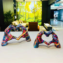GobekUsa Love Gesture Sculptures - Heart Hand Pop Art Figurines