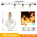 GobekUsa G40 Tungsten Outdoor String Lights 7W Waterproof IP44 Fairy Light Chain