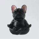 GobekUsa Bulldog Resin Statue Yoga Sculpture Miniature Figurine Home Garden Decor