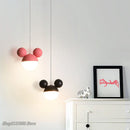 GobekUsa LED Cartoon Pendant Light Kids Eye Care Mickey Princess Hanging Lamp