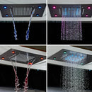 GobekUsa LED Shower Faucet Set Rain Waterfall System with Remote Control & Colorful Ceiling Display