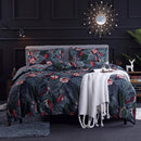 GobekUsa Dark Flower Print Duvet Cover Set - Queen King Twin Home Bedding Quilt Covers