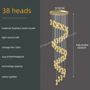 GobekUsa Gold Crystal Chandeliers LED Pendant Lamp for Modern Living Spaces