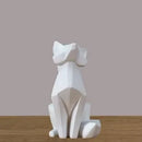 GobekUsa Geometric Fox Sculpture Modern Home Decor Abstract Ornaments Statues