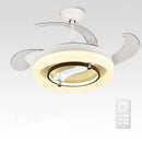 GobekUsa 42" Bladeless Ceiling Fan Chandelier with Remote & Retractable Blades