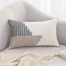 GobekUsa Boho Loop Pillowcase - Grey Beige Tufted Cushion Cover for Home Decoration