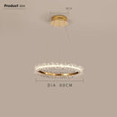 GobekUsa Gold Crystal Ring Chandelier for Living Room and Restaurant Décor