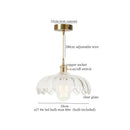 GobekUsa Brass Glass LED Pendant Lamp for Cafe Bar Restaurant Bedroom Loft