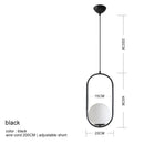 GobekUsa Glass Ball Pendant Lamp: Elegant Dining Room Light Fixture, Gold Finish
