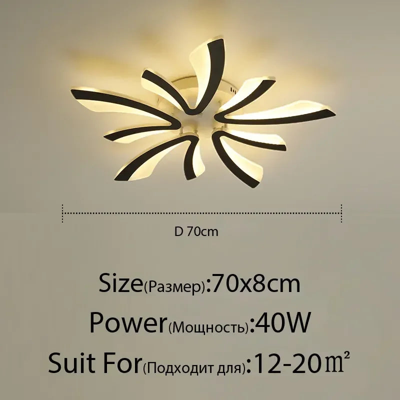 GobekUsa LED Ceiling Chandelier with Remote Control for Home Décor, photo 7 of 16