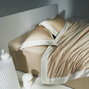 GobekUsa Lace Patchwork Bedding Set: 1200TC Egyptian Cotton Duvet Cover, Sheet, Pillowcases