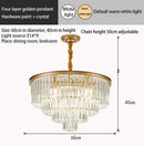 GobekUsa Crystal Gold Black LED Chandelier: Modern Multi-Storey Pendant Lamp Lighting