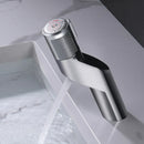 GobekUsa Gold Basin Faucet: Single Handle Push-Button Mixer Tap for Bathroom, Brass Material