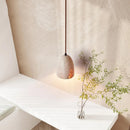 GobekUsa LED Pendant Lamp Yellow Travertine Japanese Style Adjustable Hanging Light