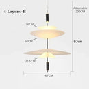 GobekUsa LED Saucer Chandelier: Modern Personality for Home Decor, Living Room, Dining Table