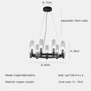 GobekUsa Crystal Chandelier Pendant Lights - Luxury LED Lighting for Living Room