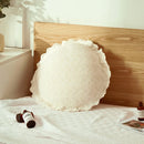 GobekUsa 3D Flowers Pillows - White Petal Cushions for Home Decor in 50x50cm Size