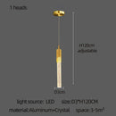 GobekUsa Gold Crystal LED Chandelier: Modern Dining Room Lamps, Hanging Kitchen Ceiling Light
