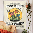 GobekUsa Cartoon Flowers Tapestry Wall Hanging | Kawaii Room Decoration & Boho Wall Decor