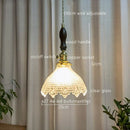 GobekUsa Japanese Style Green Glass LED Pendant Chandelier for Home Decor