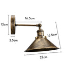 GobekUsa Industrial Retro Loft Wall Sconce E27 Bedside Lights Fixtures for Living Room