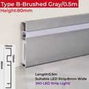 GobekUsa LED Skirting Aluminum Profiles: Brushed Gold/Black, Conner Baseboard, Diffuser, Stair, Floor, Wall Decor
