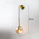 GobekUsa Glass Ball Wall Lamp - Nordic Retro LED Lighting Fixture