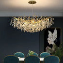 GobekUsa Gold Aluminium Crystal Chandelier for Elegant Dining Room Lighting