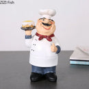 GobekUsa Bearded Chef Resin Figure Sculpture Modern Kitchen Desk Decor Ornaments