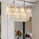 GobekUsa Crystal Leaves Chandelier: Elegant Postmodern Lighting for Living Room, Dining Room, Bedroom