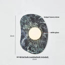 GobekUsa Green Marble Stone LED Wall Sconce Lighting for Bedroom and Hallway