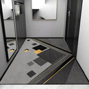 GobekUsa Grey Crystal Velvet Entrance Rug - Luxe Absorbent, Anti-Slip, Easy-Clean Living Room Carpet