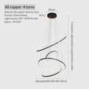 GobekUsa Copper Circle Chandelier: Modern Minimalist Luxury for Living Room, Restaurant, Villa Staircase
