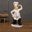 GobekUsa Bearded Chef Resin Figure Sculpture Modern Kitchen Desk Decor Ornaments