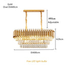 GobekUsa Gold Crystal LED Pendant Light: Modern Luxury Suspension Lamp for Living Room & Restaurant