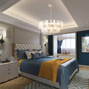 GobekUsa LED Chandelier: Luxe Fingerprint Design for Living Room, Bedroom, Hotel Lobby