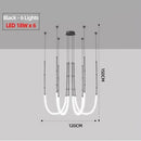 Contemporary Acrylic Line Pendant Light In Brushed Nickel