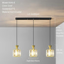 GobekUsa Gold Mini Crystal Pendant Chandelier for Bedroom, Kitchen Island, Hallway - Small Black E27 Lamp