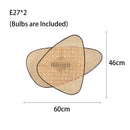 GobekUsa Leaf Grid Handmade Rattan Screen Chandelier for Modern Living Room and Bedroom