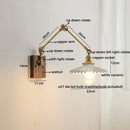 GobekUsa LED Wall Lamps Pull Chain Switch Modern Stair Light Fixtures, Ceramic Copper
