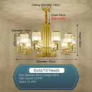 GobekUsa Crystal Chandelier: Modern Luxury Main Light for Livingroom, Hall, and Restaurant