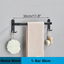 GobekUsa Aluminum Bathroom Towel Rack with Hook, Wall Mounted Multiple Layer Cloth Hanger