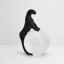 GobekUsa Crystal Ball Metal Animal Sculptures Home Decor Figurines