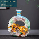 GobekUsa Jingdezhen Ceramic Wine Bottle Sculpture Gift Chinese Zodiac 3kg