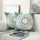 GobekUsa Embroidered Geometric Floral Cushion Cover 45x45cm
