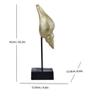 GobekUsa Gold-plated Mermaid Statue Resin Sculpture Room Decor Marine Organism Ornament