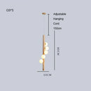 GobekUsa Burly Wood Walnut Glass Pendant Light for Living Room Bar Foyer