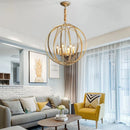 GobekUsa Gold Crystal Chandelier Ring Ball Ceiling Light