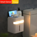 GobekUsa Induction Light Toilet Paper Holder with Storage Rack